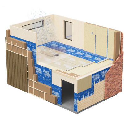 Pro Clima SOLITEX ADHERO 3000 CLT födémen: extrém mechanikai teherbírás és vízzárás, amely ellenáll az építés alatti intenzív fizikai igénybevételnek.