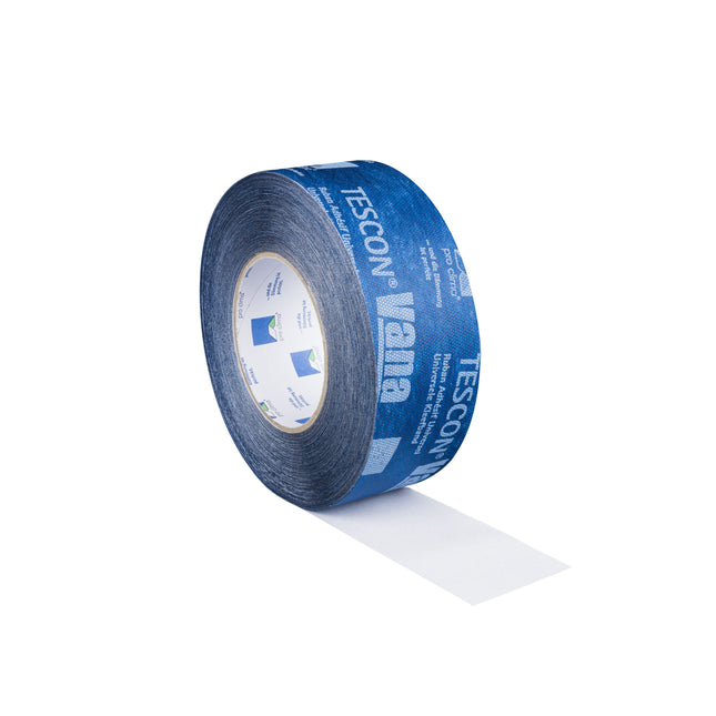 Pro Clima TESCON VANA 60 mm univerzális légzáró ragasztószalag: farost táblák, OSB lapok és párafékező fóliák tartós, légrésmentes illesztésére.