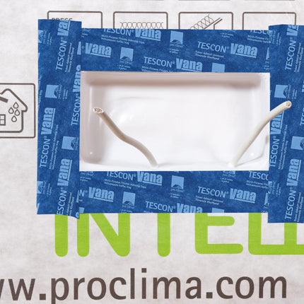 Elektromos szerelvények helyének légtömör kialakítása INSTAABOX dobozzal