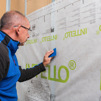 Pro Clima DUPLEX prémium kétoldalas ragasztószalag párafékező fóliák rejtett és szélzáró toldásához.